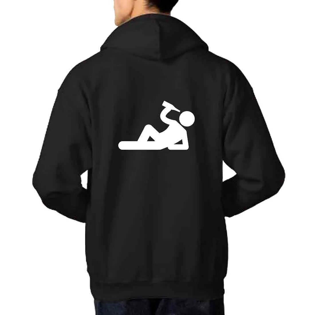 Nutcase Hoodie Stylish Jumper Sweatshirt Unisex ( Black ) - Drunker