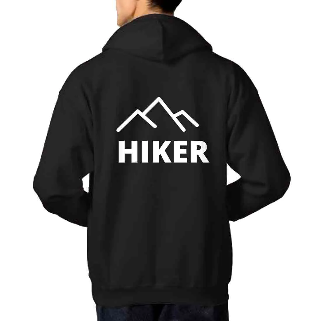 Nutcase Unisex Designer Black Hoodie Men Sweatshirt (Black) - Hiker