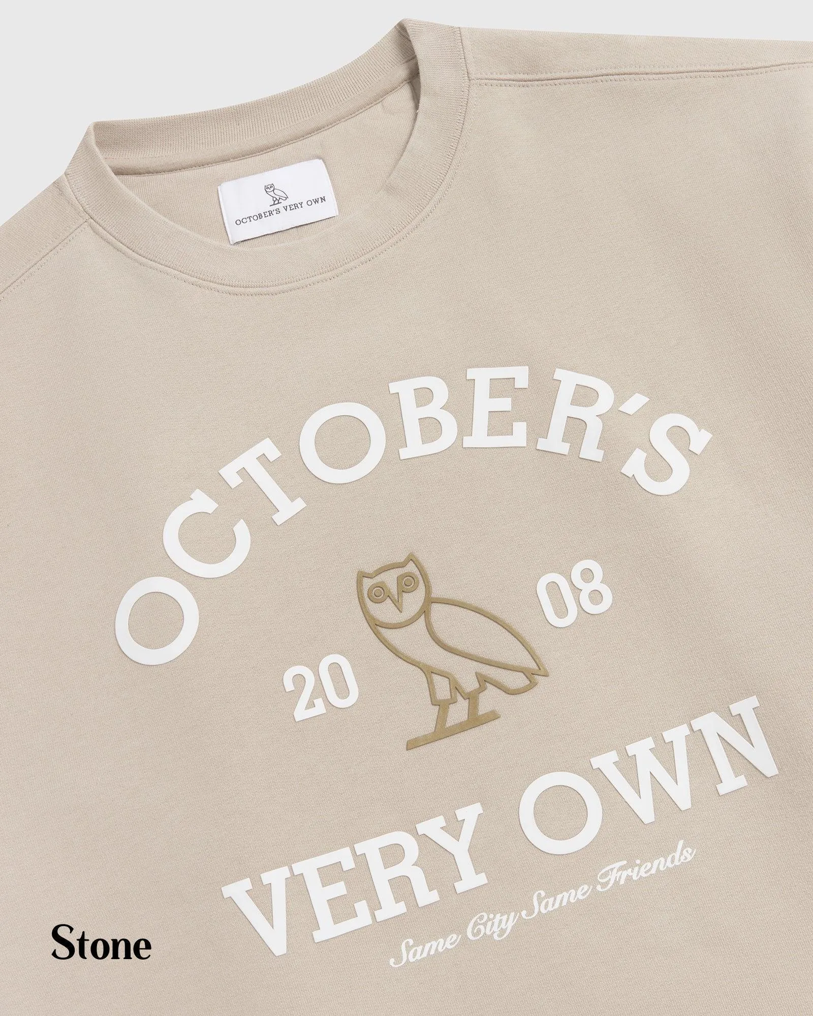 OCTOBERS VERY OWN  |Crew Neck Pullovers Street Style Long Sleeves Cotton Logo