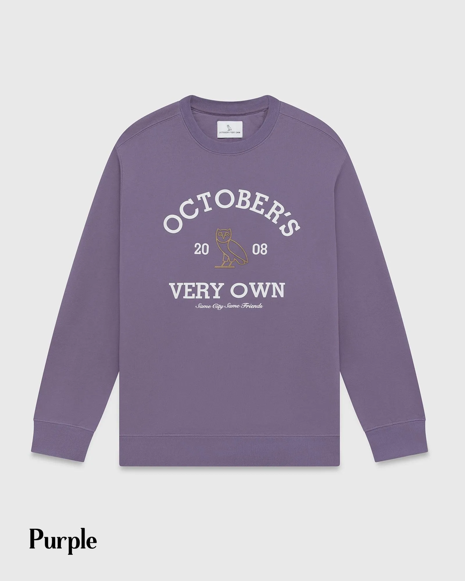 OCTOBERS VERY OWN  |Crew Neck Pullovers Street Style Long Sleeves Cotton Logo