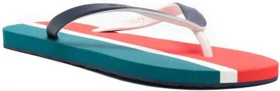 Orlebar Brown Haston Stripe flip flops Blue