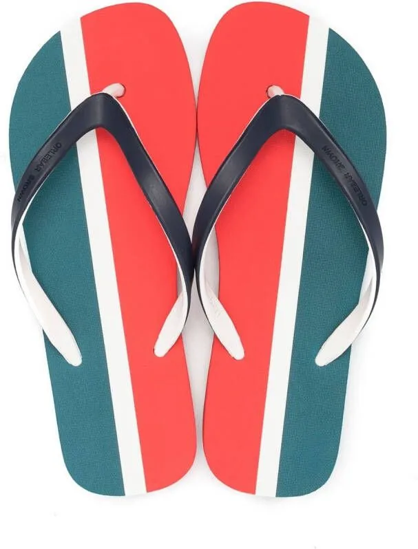 Orlebar Brown Haston Stripe flip flops Blue