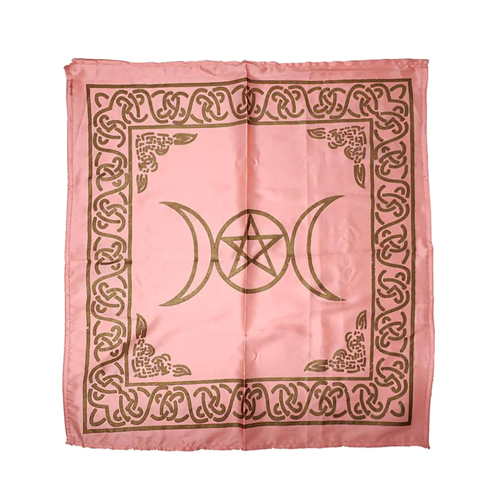 Pentacle Triple Moon Altar Cloth 21 x 21