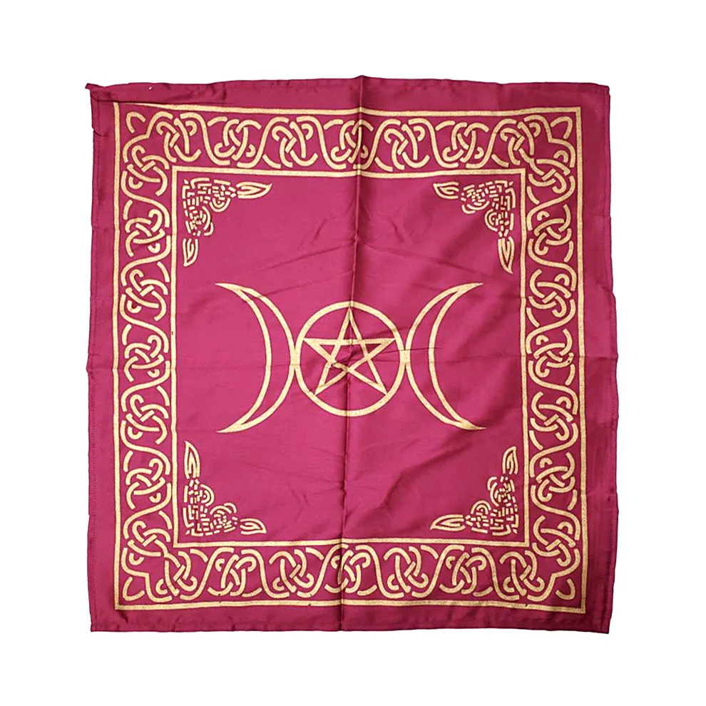 Pentacle Triple Moon Altar Cloth 21 x 21