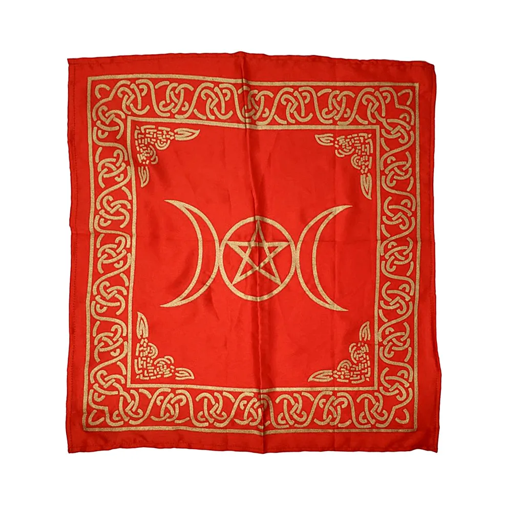 Pentacle Triple Moon Altar Cloth 21 x 21