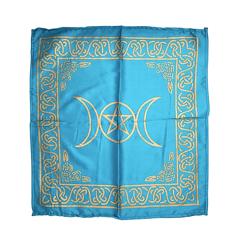 Pentacle Triple Moon Altar Cloth 21 x 21