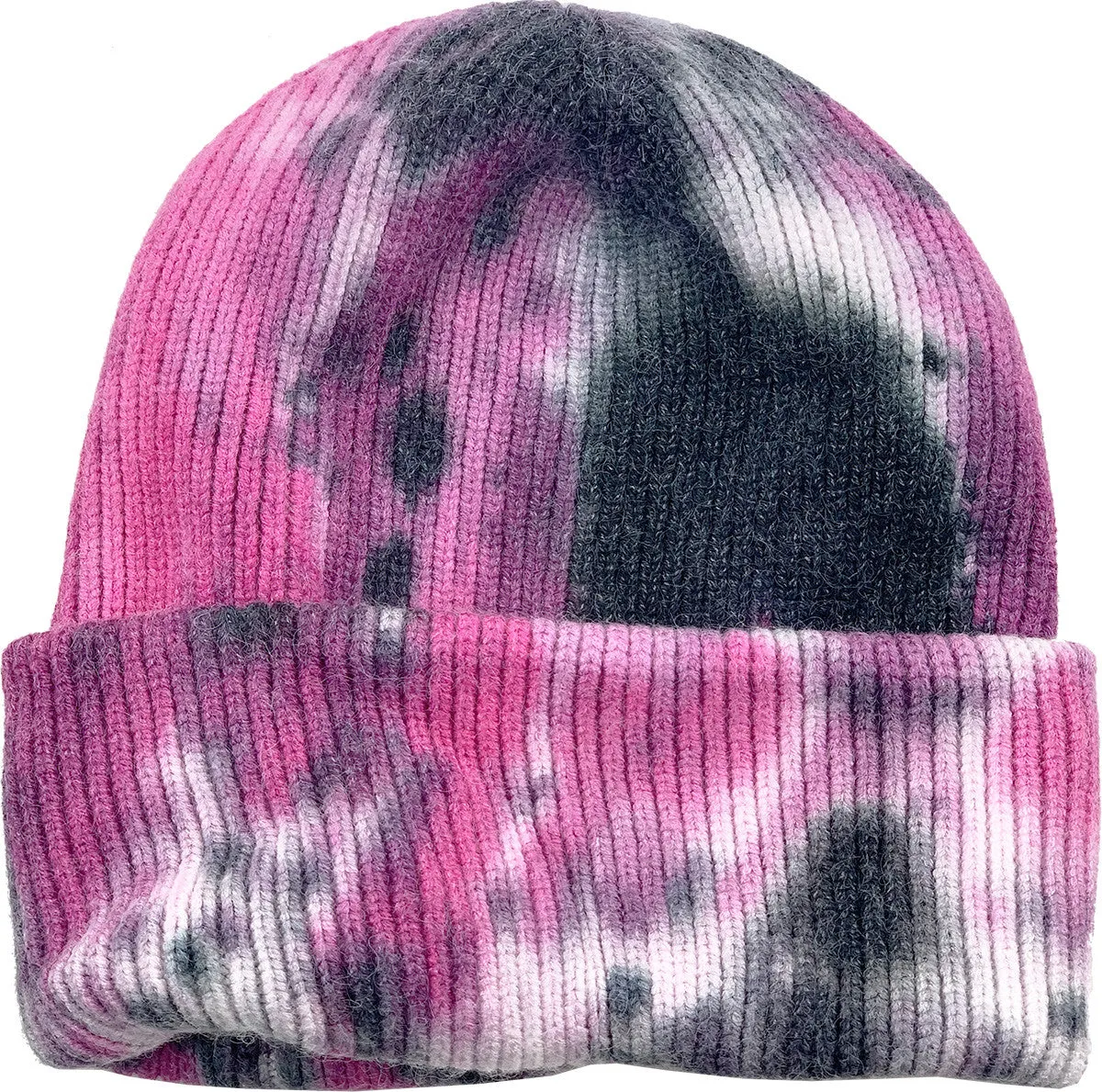 Pink/Black Tie Dye Beanie