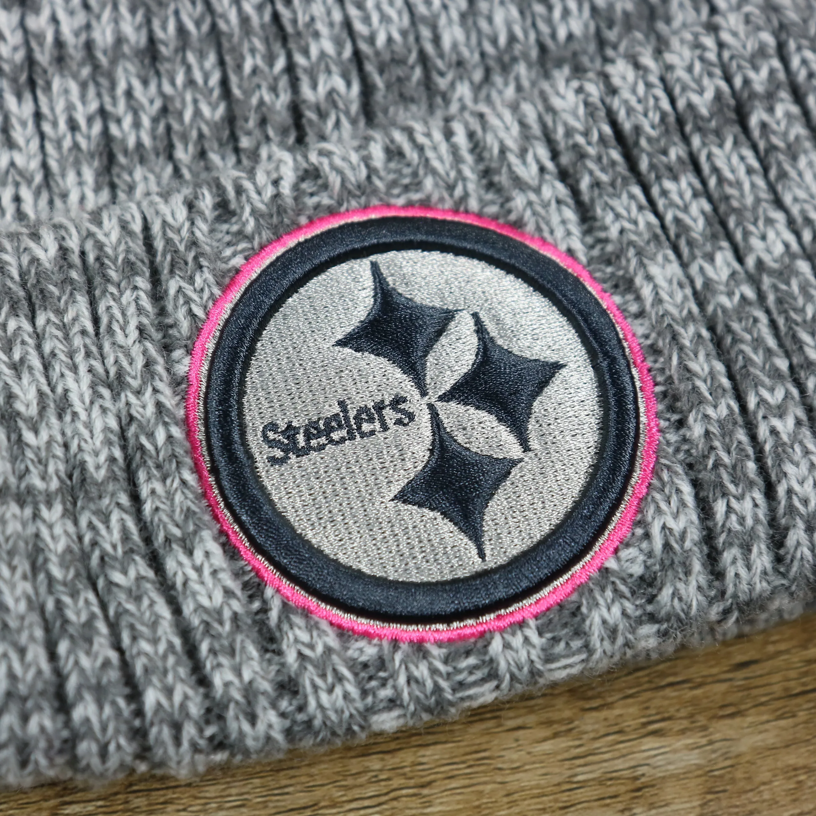 Pittsburgh Steelers On Field Crucial Catch Winter Knit Graphite Beanie | Gray Winter Beanie