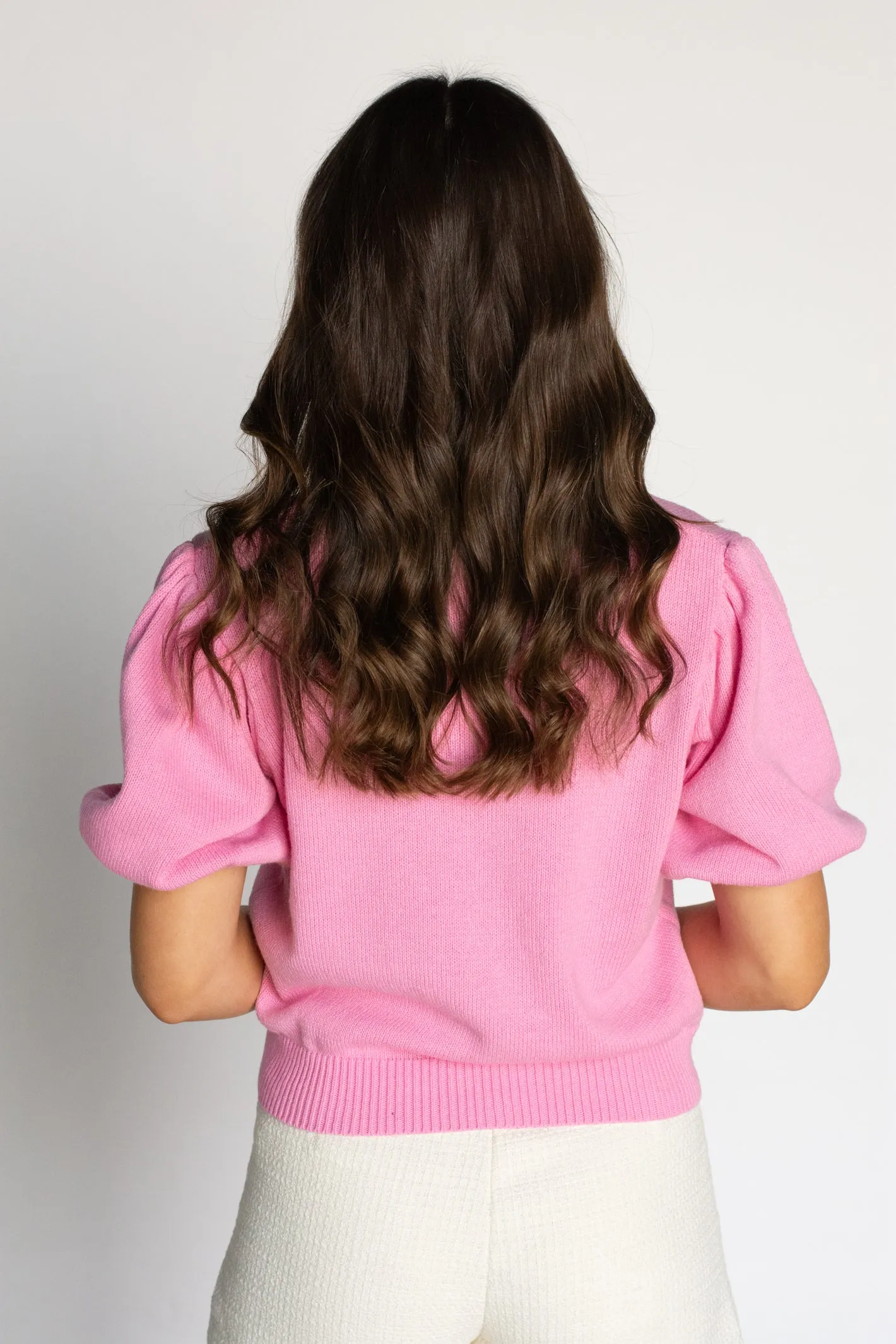 Poised Darling Pink Bow Top