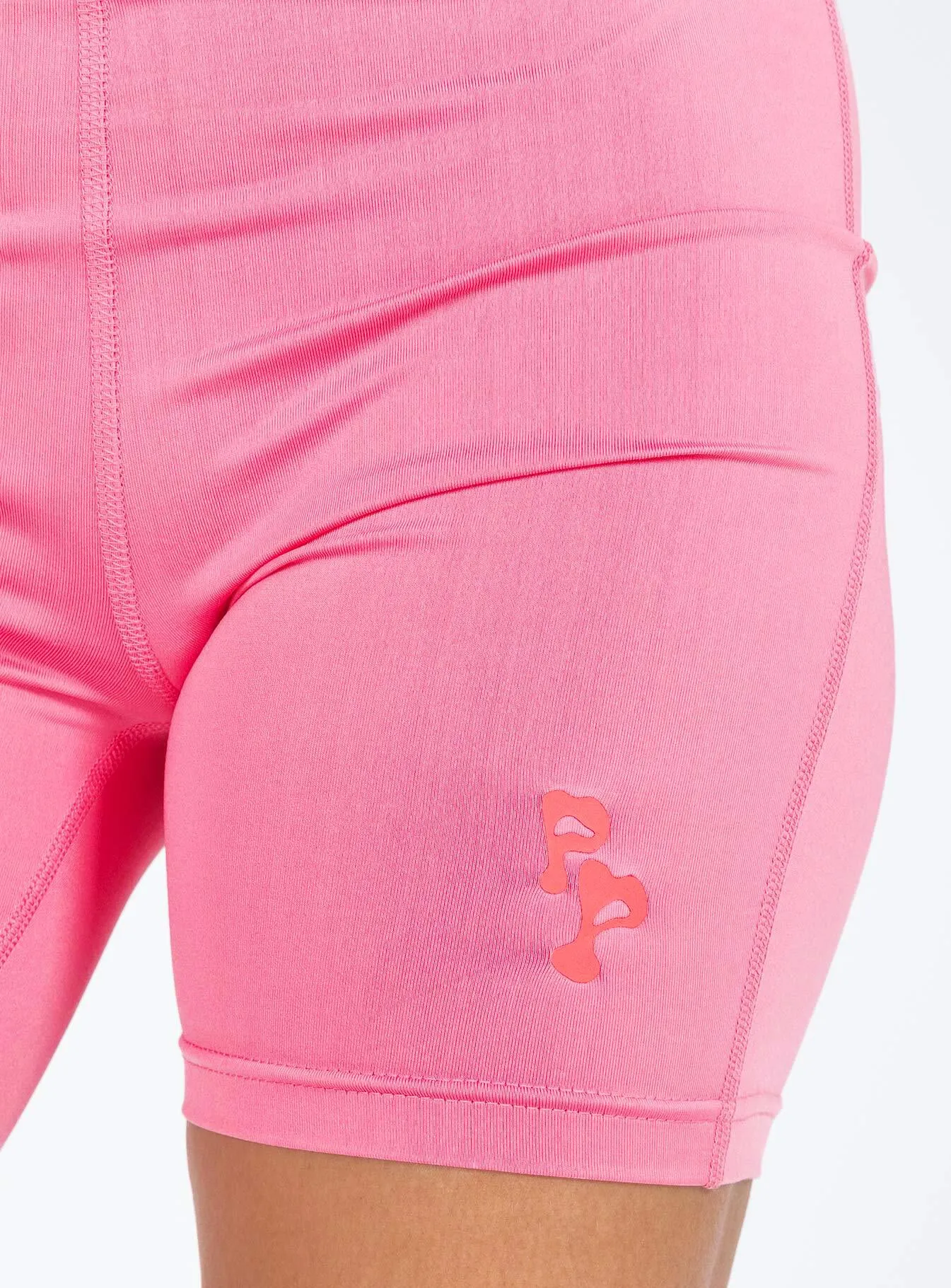 Princess Polly Bike Shorts Squiggle Text Pink / Red