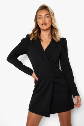 Puff Sleeve Fitted Blazer Dress