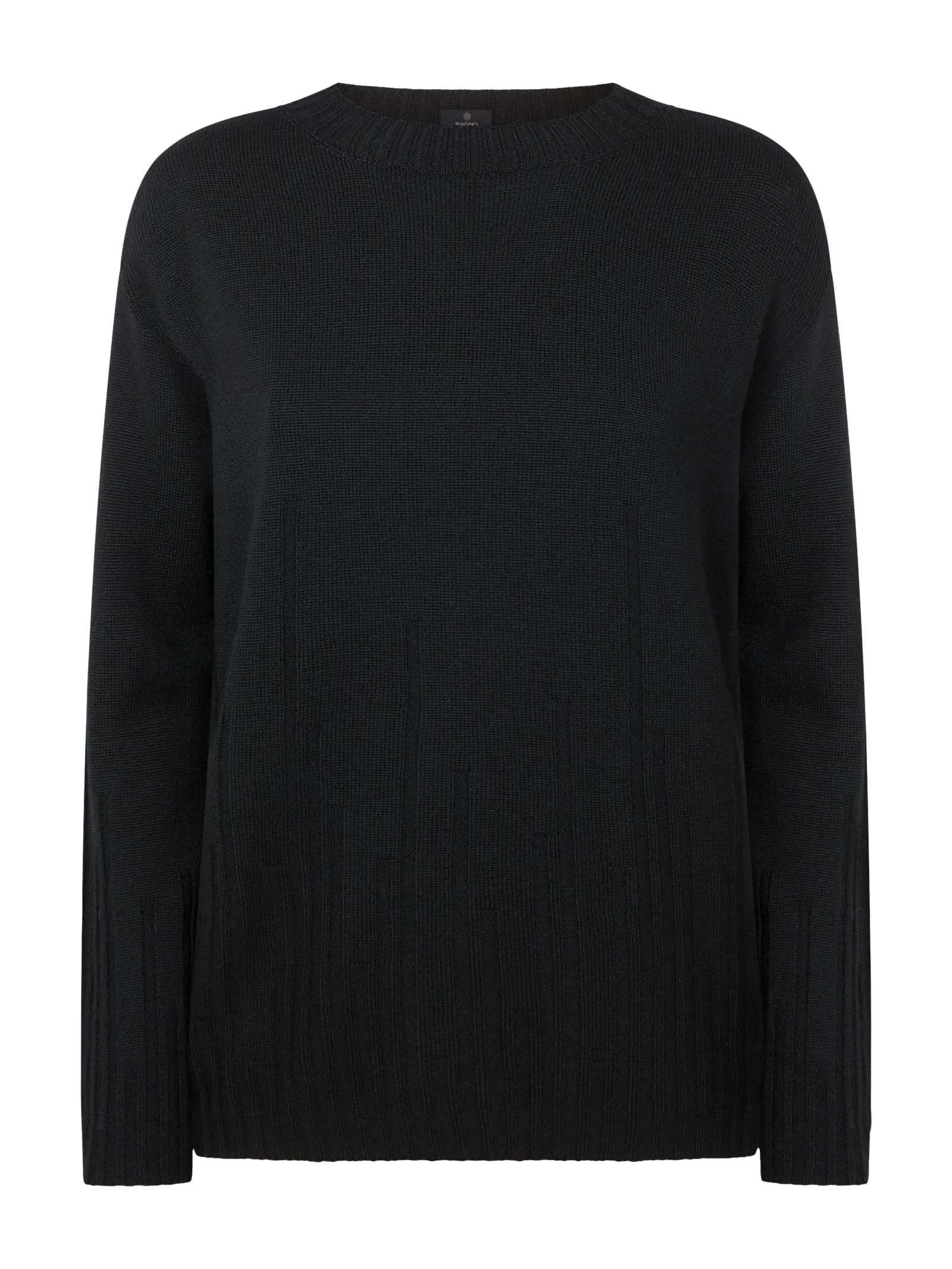 Pullover girocollo in Merino 2.0 - Nero