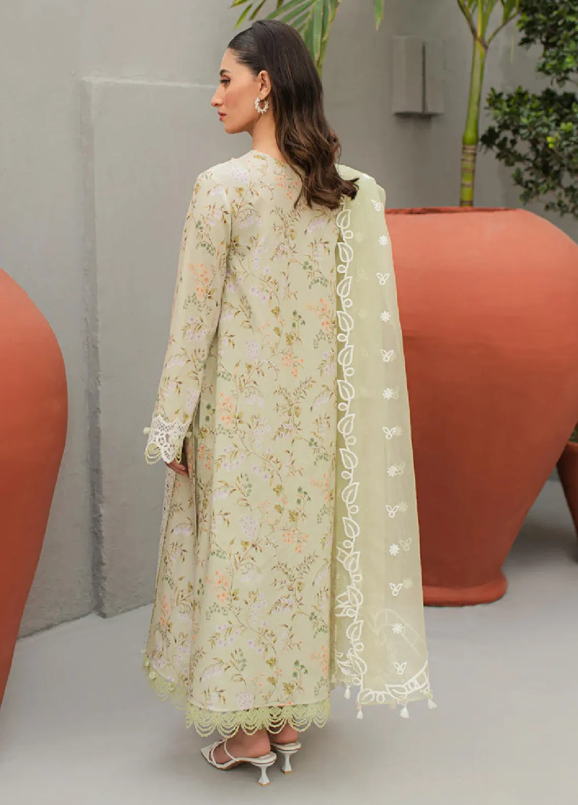 Qalamkar Qline Embroidered Lawn 3 Piece Unstitched Suit Q24QEL-01 EULALIA