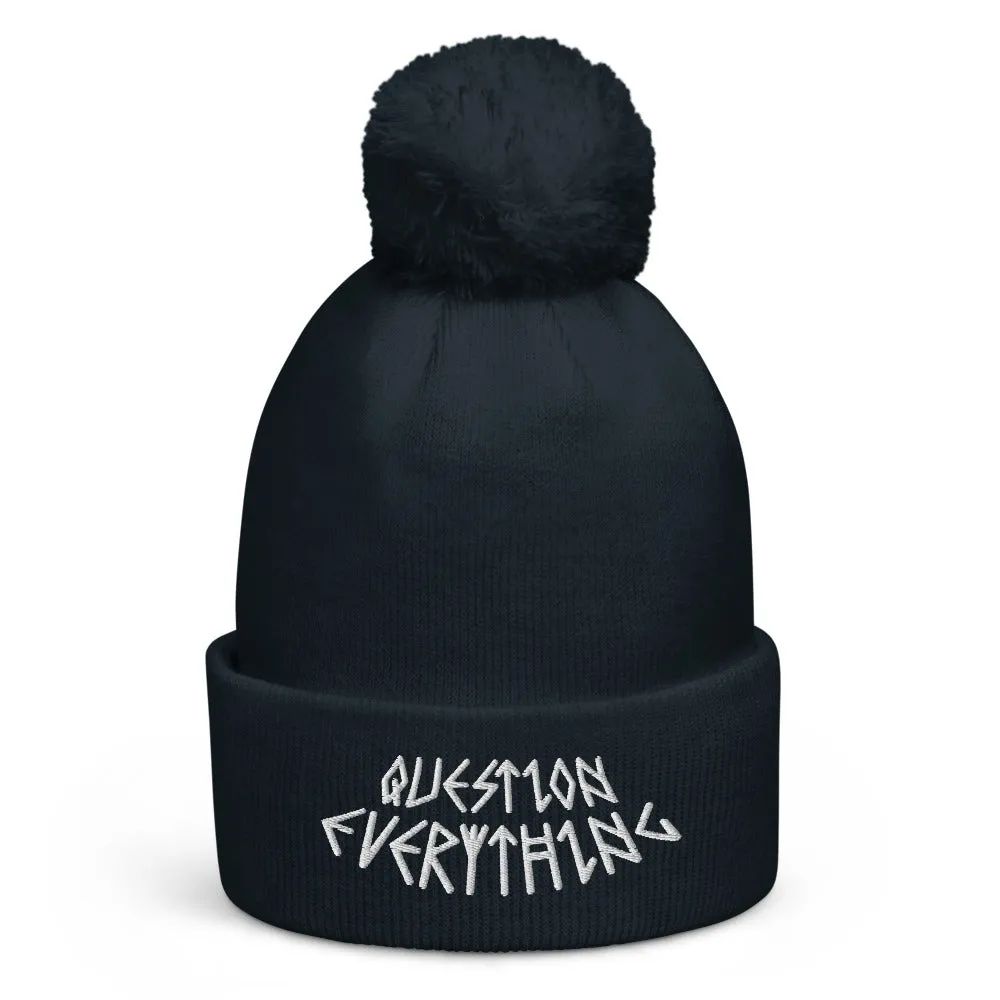 QUESTION EVERYTHING POM BEANIE