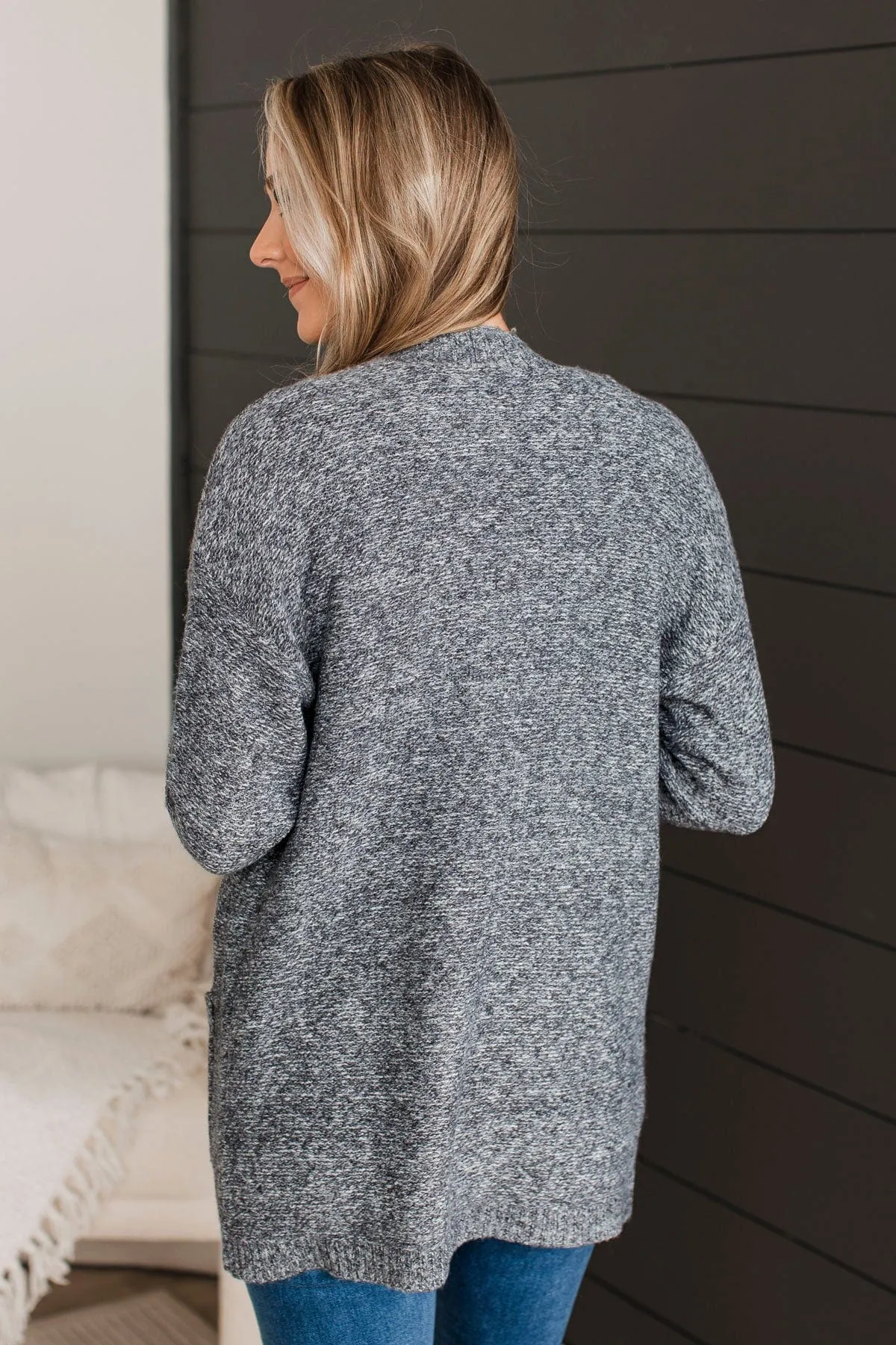 Quite A Delight Knit Cardigan- Grey