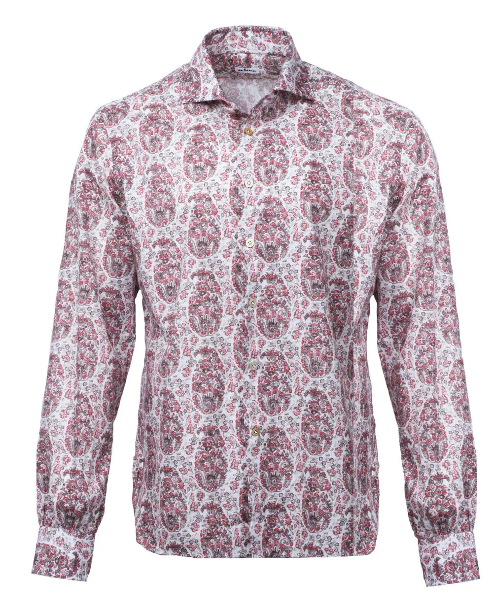 Red Tapestry Print Sportshirt