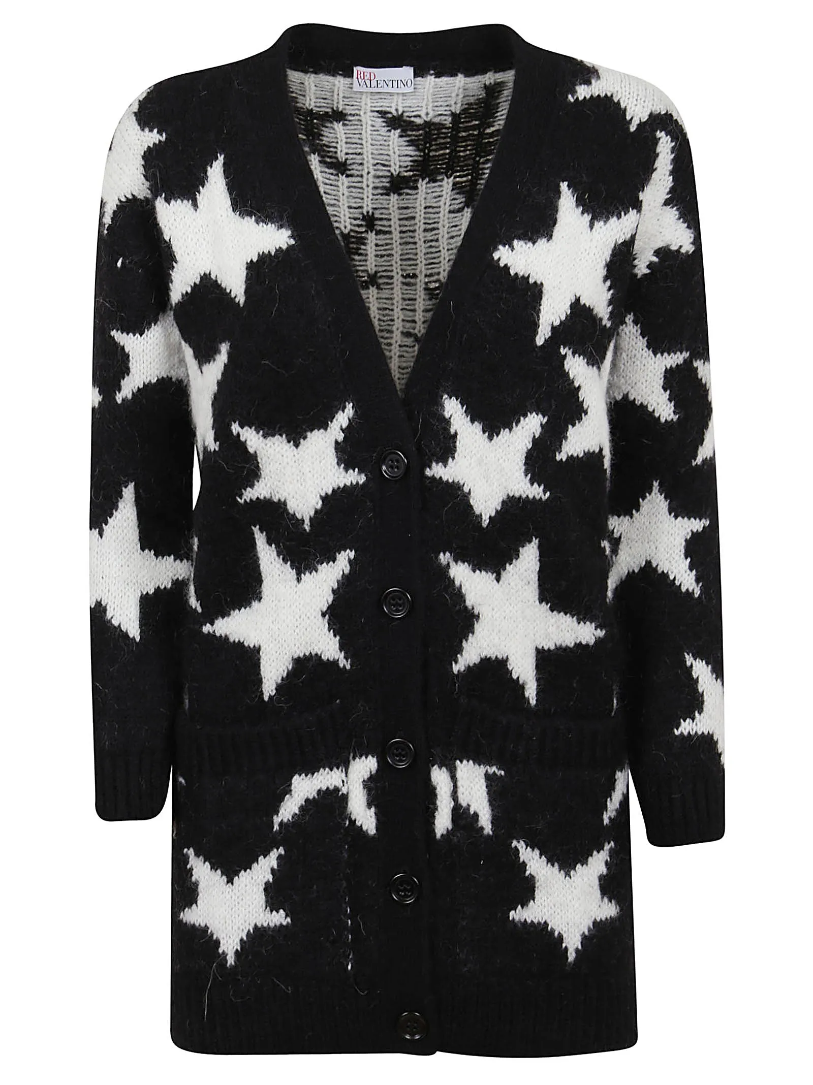 REDValentino Star Jacquard Long-Sleeved Cardigan