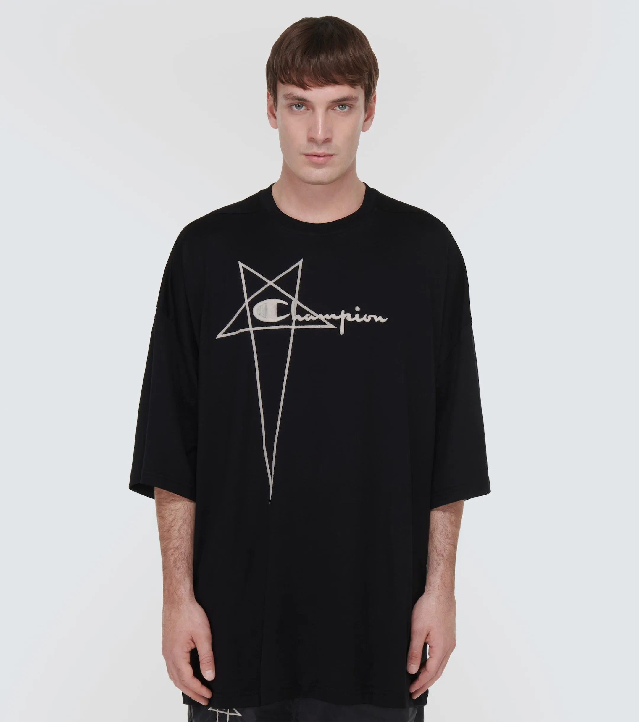 RICK OWENS  |Crew Neck Pullovers Monogram Street Style Collaboration