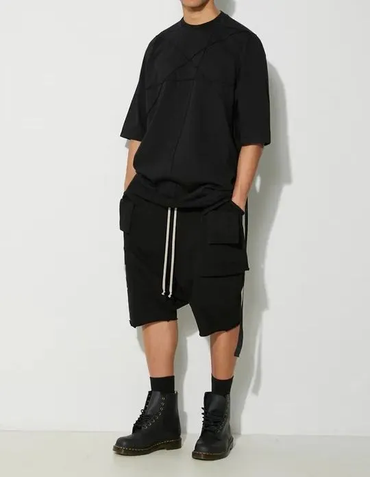 RICK OWENS  |Crew Neck Pullovers Street Style Plain Cotton Short Sleeves