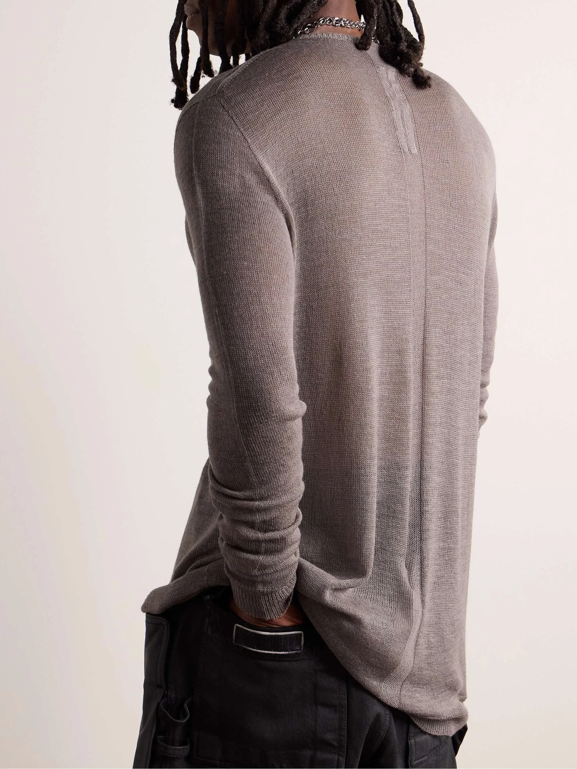 RICK OWENS  |Crew Neck Pullovers Unisex Wool Street Style Long Sleeves