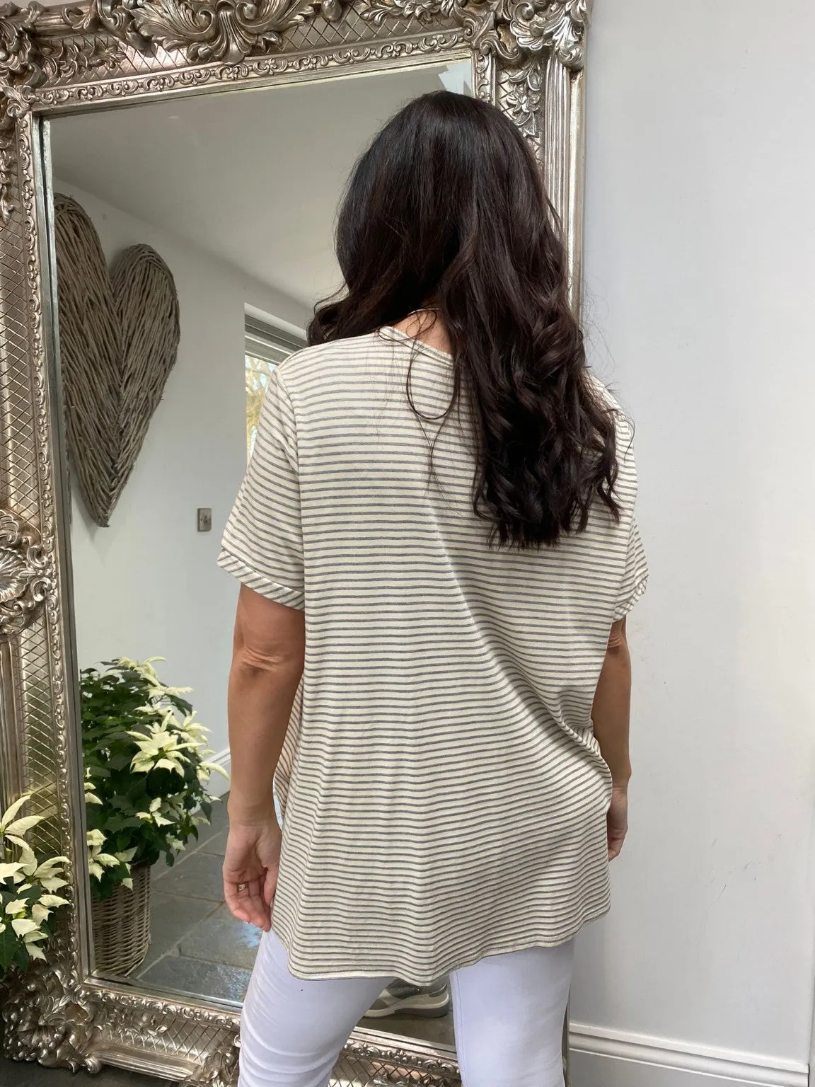 Ruched Stripe Tunic Janet