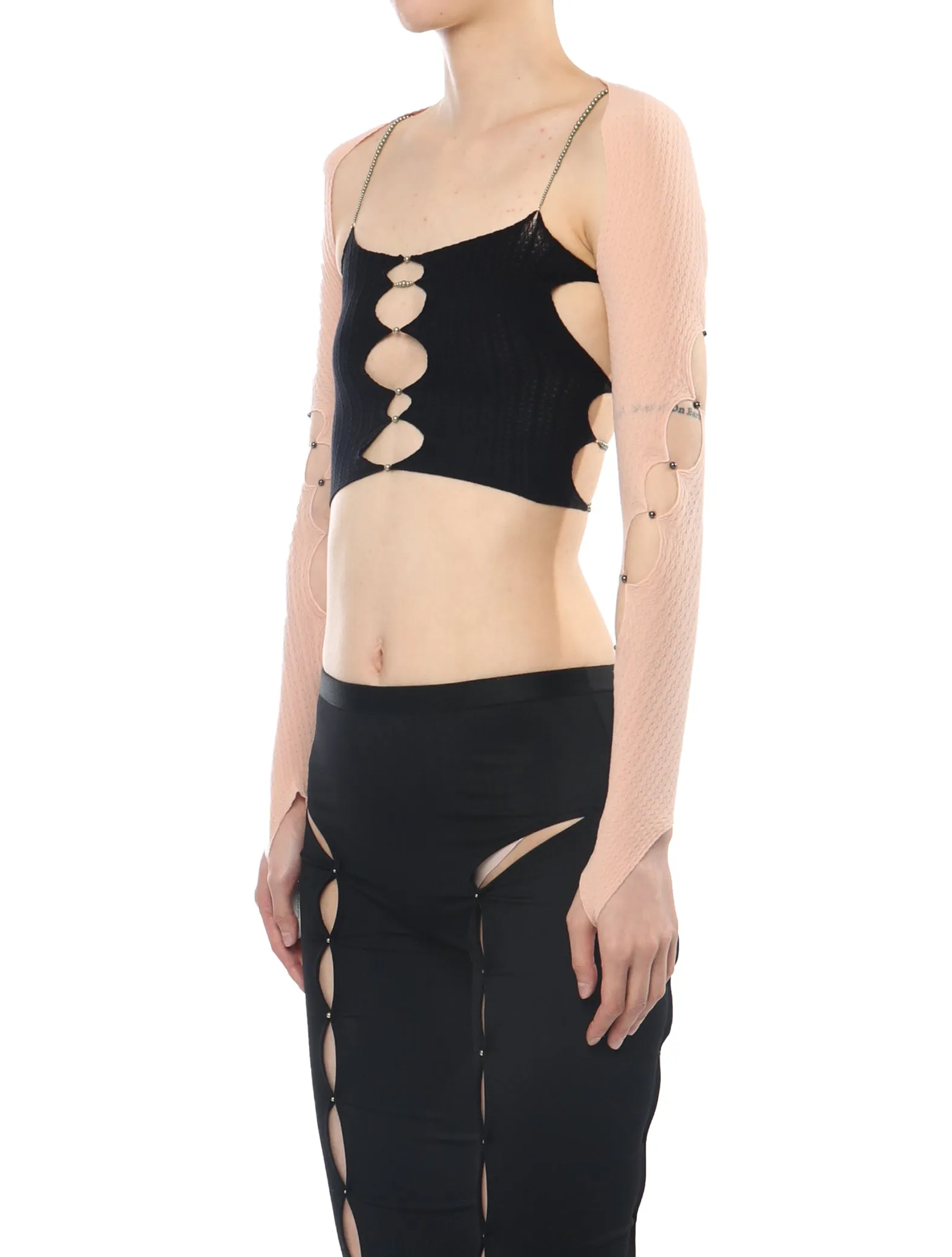 Rui Blush Spiral Cutout Sleeve