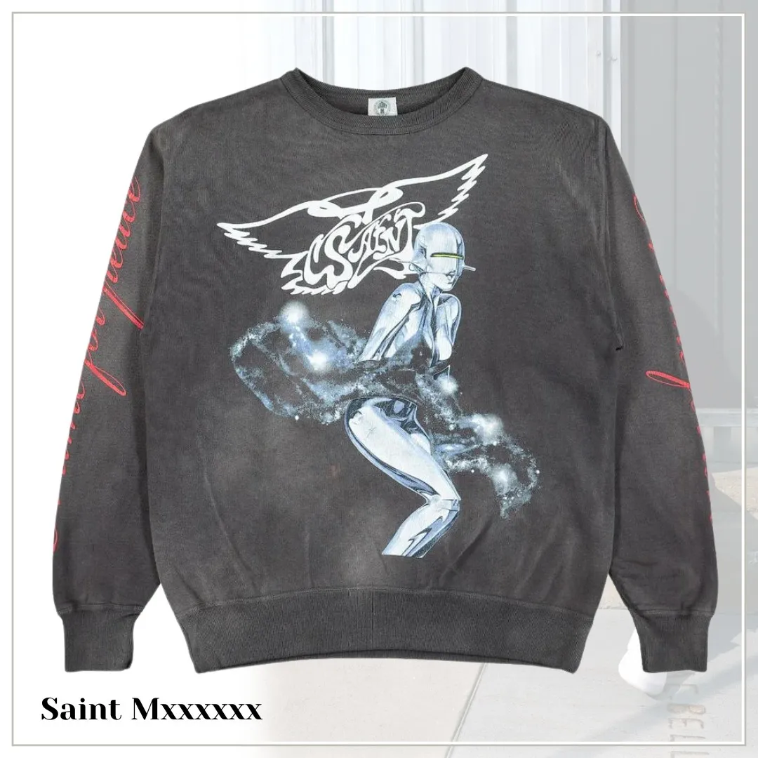 Saint Mxxxxxx  |Pullovers Unisex Street Style U-Neck Long Sleeves Cotton