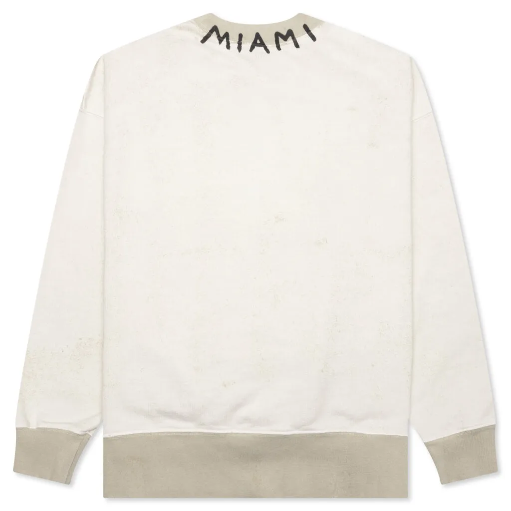 Seasonal Logo Vintage Crewneck - White/Black