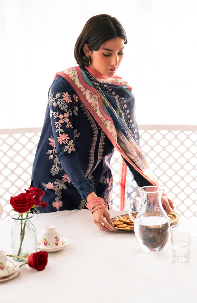 Seran Jahaan Unstitched Eid Edit Embroidered Lawn 3Pc Suit D-07 Natasha