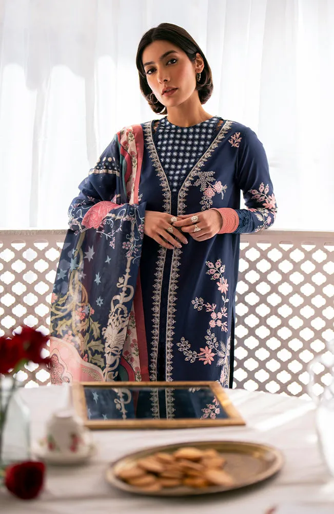 Seran Jahaan Unstitched Eid Edit Embroidered Lawn 3Pc Suit D-07 Natasha