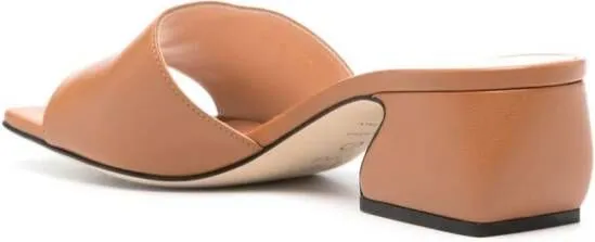 Sergio Rossi 52mm leather mules Brown