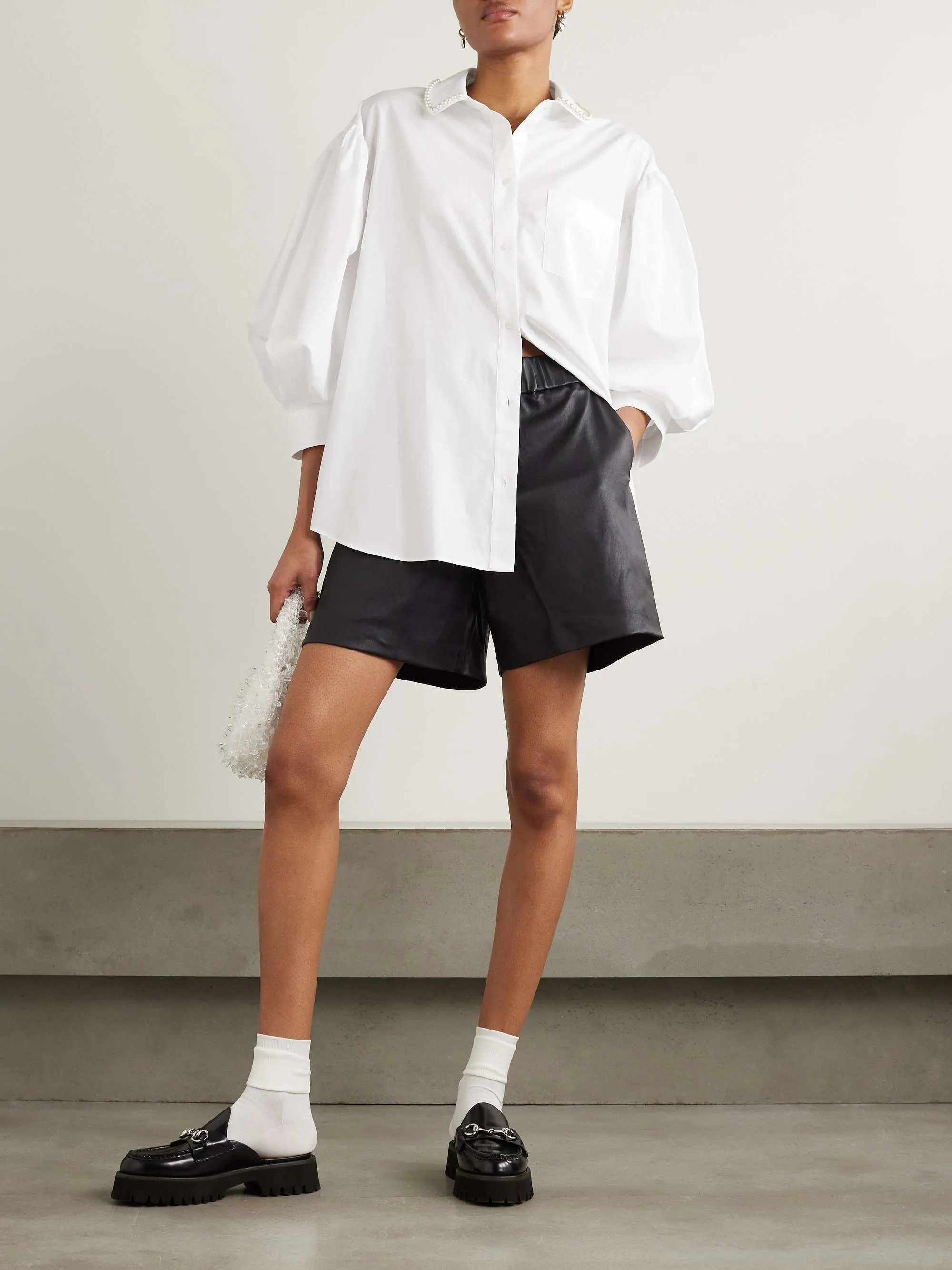 Simone Rocha  |Casual Style Cropped Long Sleeves Plain Cotton Party Style