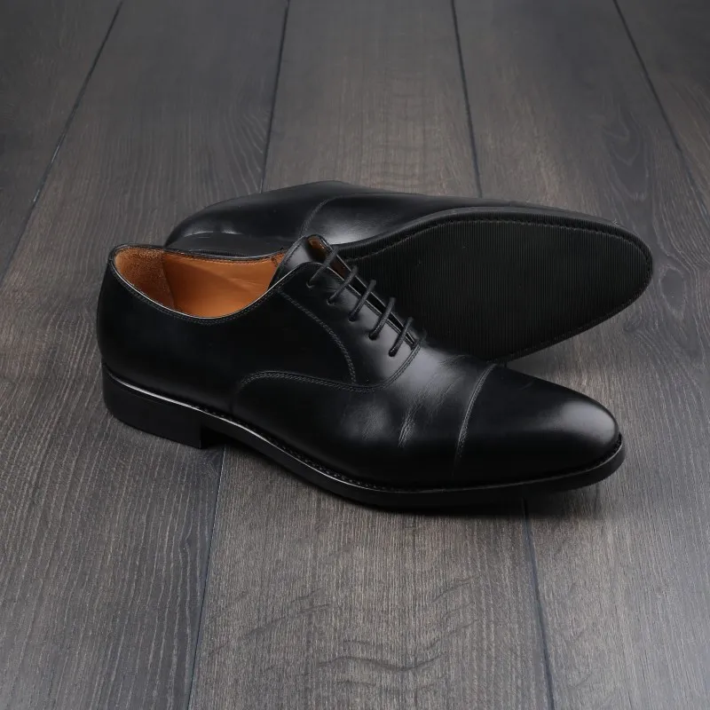 Skolyx black plain cap toe oxfords - Tried on