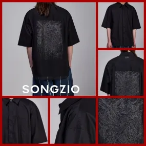 SONGZIO  |Pullovers Unisex Nylon Blended Fabrics Street Style Plain