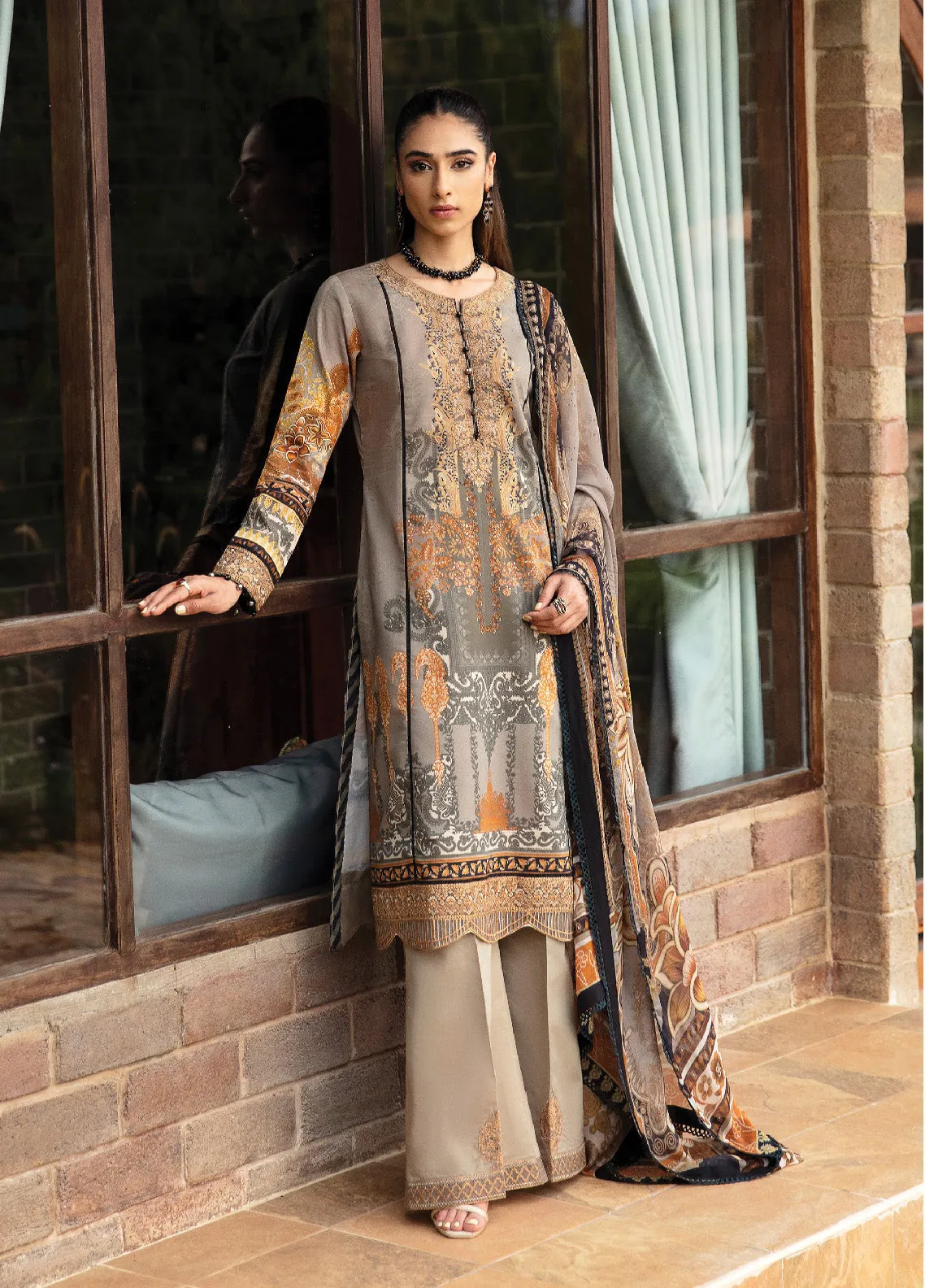 Springtime Ballet By Gulaal Embroidered Lawn Unstitched 3 Piece Suit - GL24L 07 AMIRAT