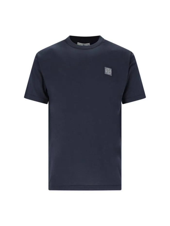 STONE ISLAND  |Crew Neck Pullovers Street Style Plain Cotton Short Sleeves