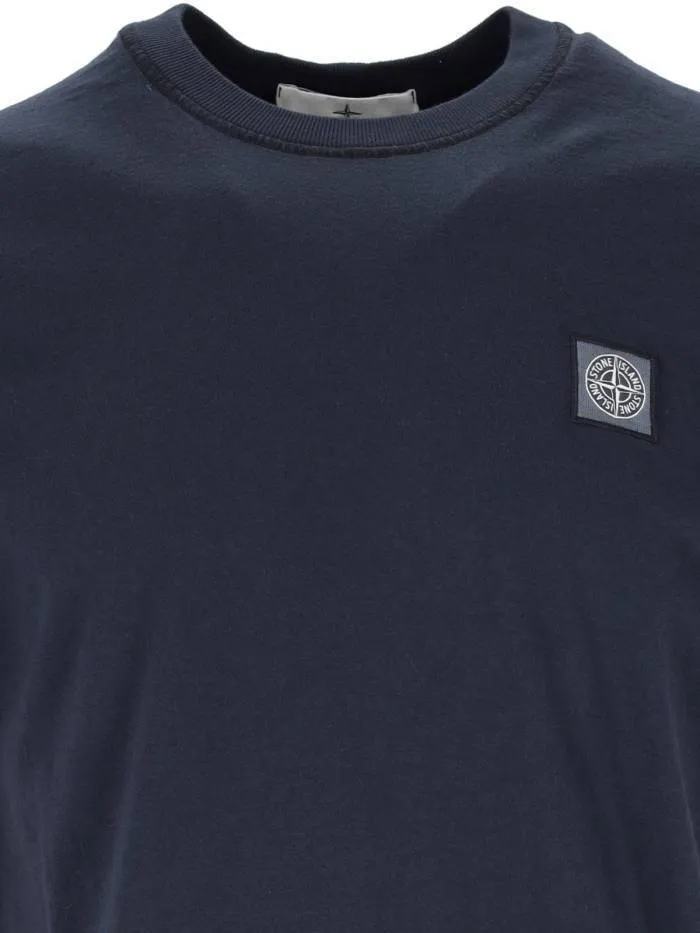 STONE ISLAND  |Crew Neck Pullovers Street Style Plain Cotton Short Sleeves