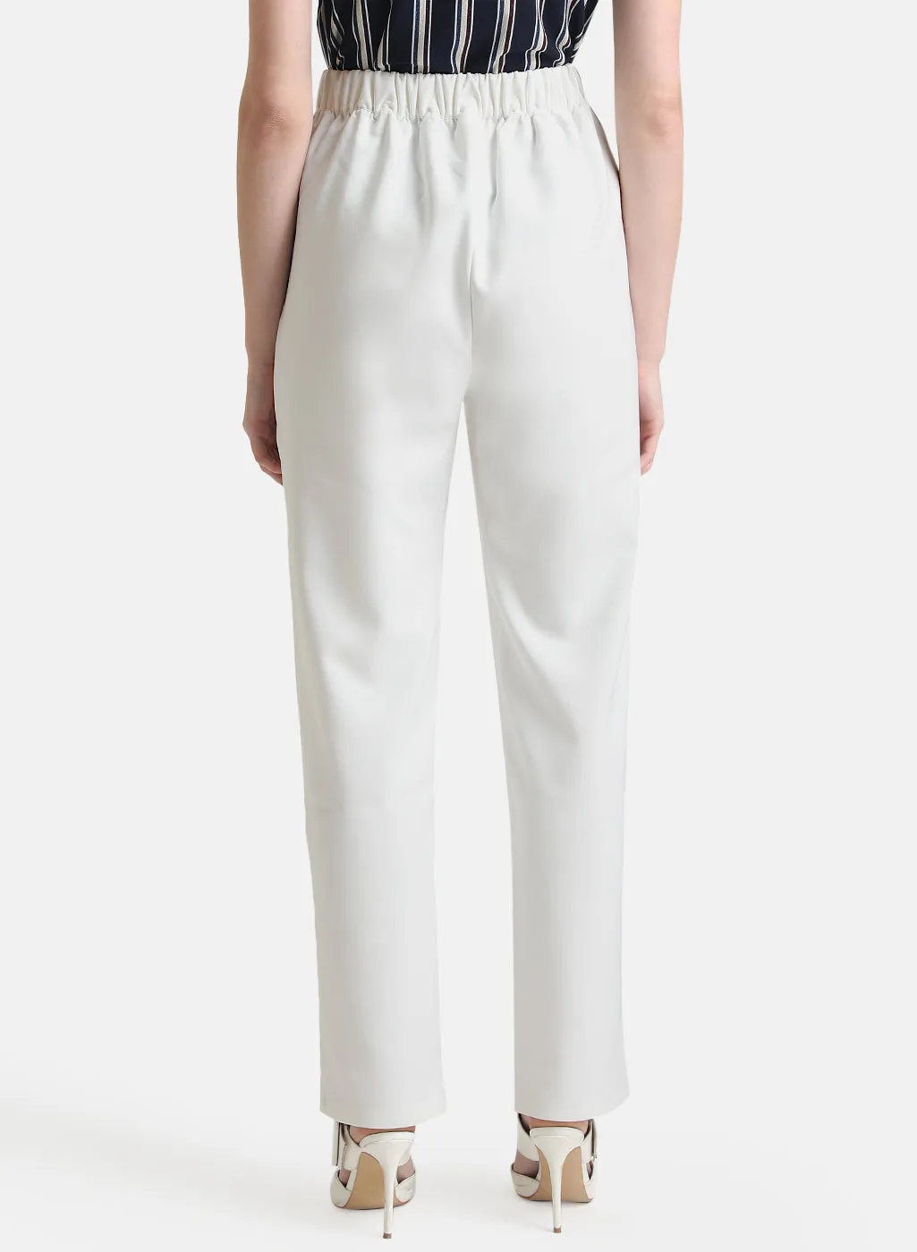 Straight Fit Trousers With Tab Detail