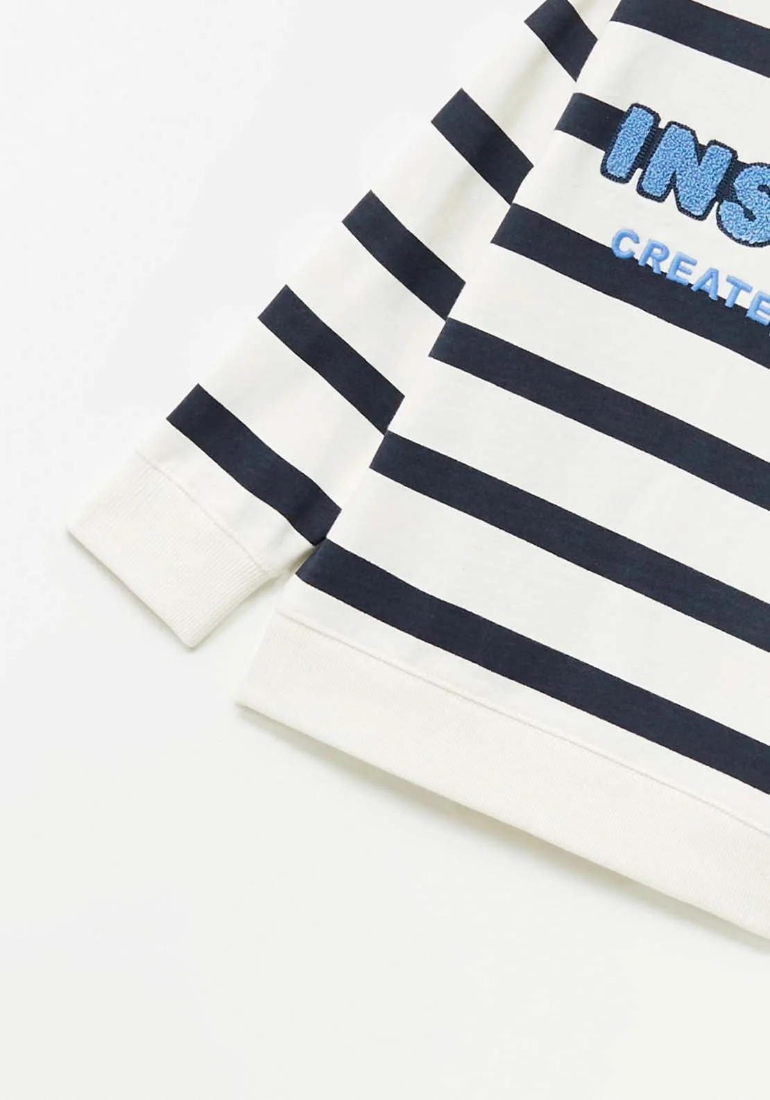 Striped Sweatshirt - Cream