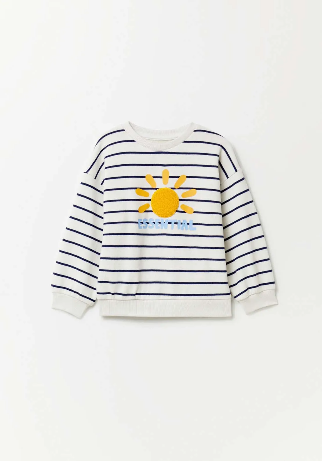 Sun Striped Sweatshirt - White