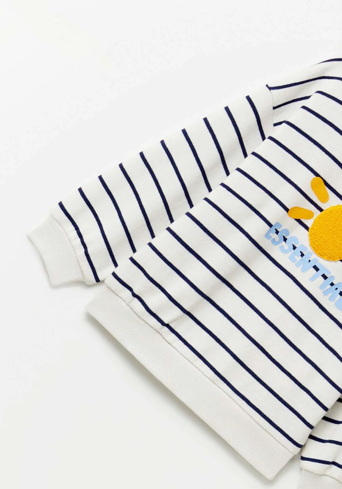 Sun Striped Sweatshirt - White