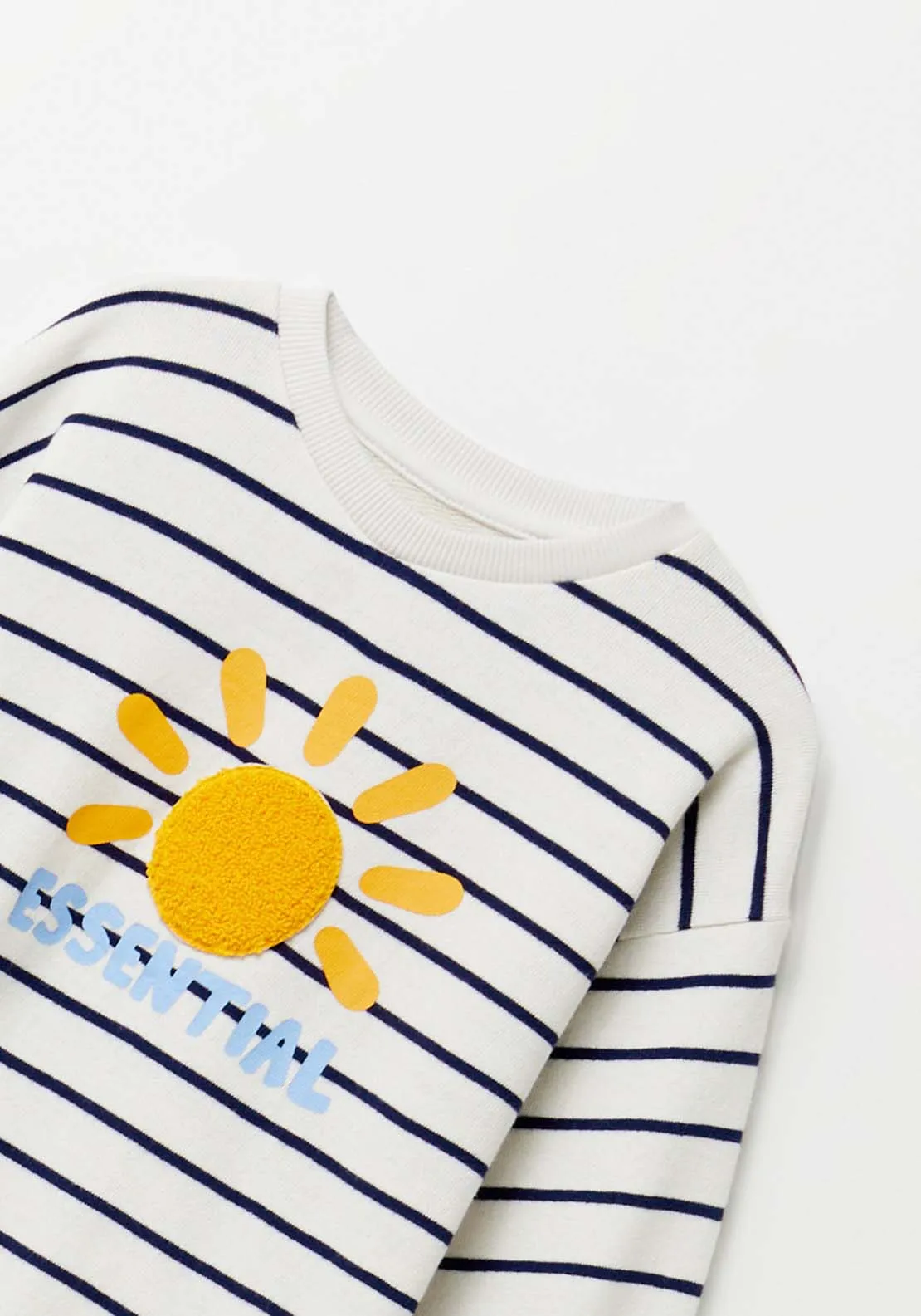 Sun Striped Sweatshirt - White