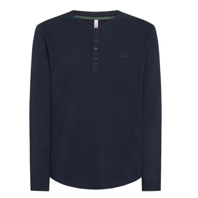 SUN68 T-SHIRT SERAFINO L/S BLU T43104-07