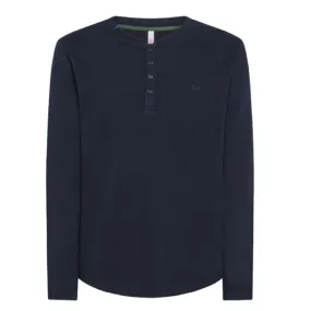 SUN68 T-SHIRT SERAFINO L/S BLU T43104-07