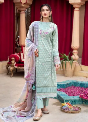 Sunshine Bloom By Al Zohaib Embroidered Jacquard Unstitched 3 Piece Suit- AZ24SBE 05