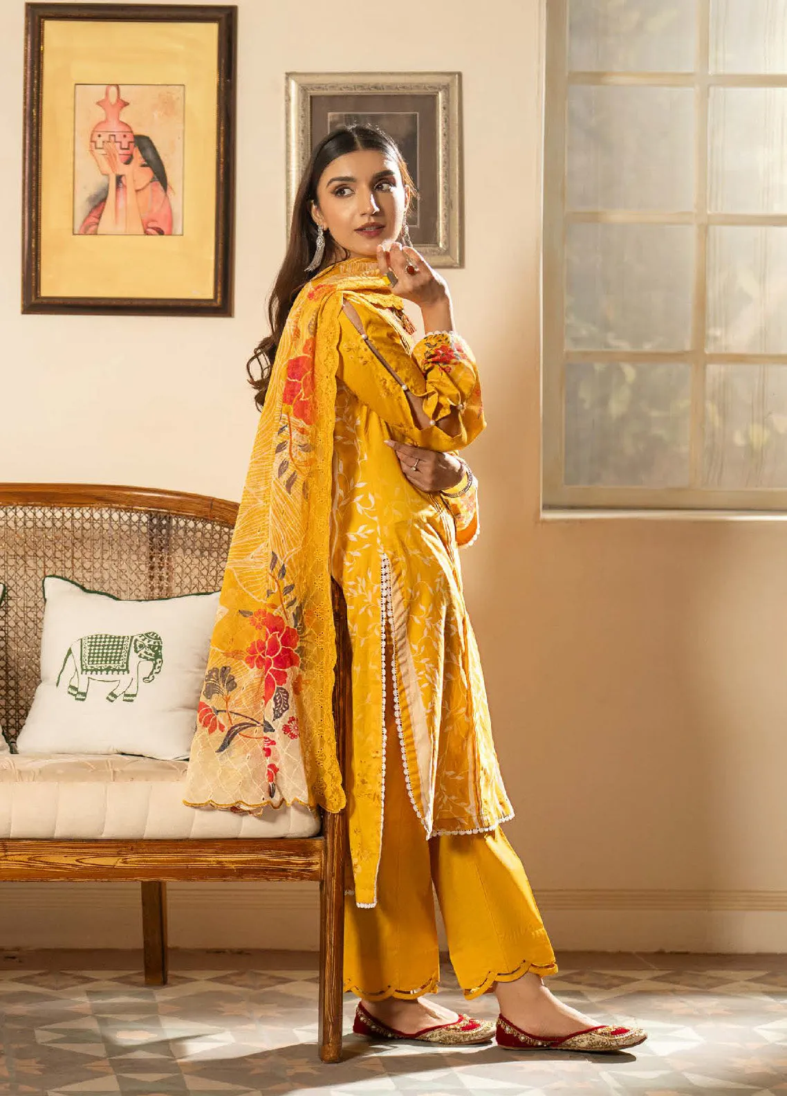 Sunshine Bloom By Al Zohaib Embroidered Lawn Unstitched 3 Piece Suit - AZ24SBCE 06