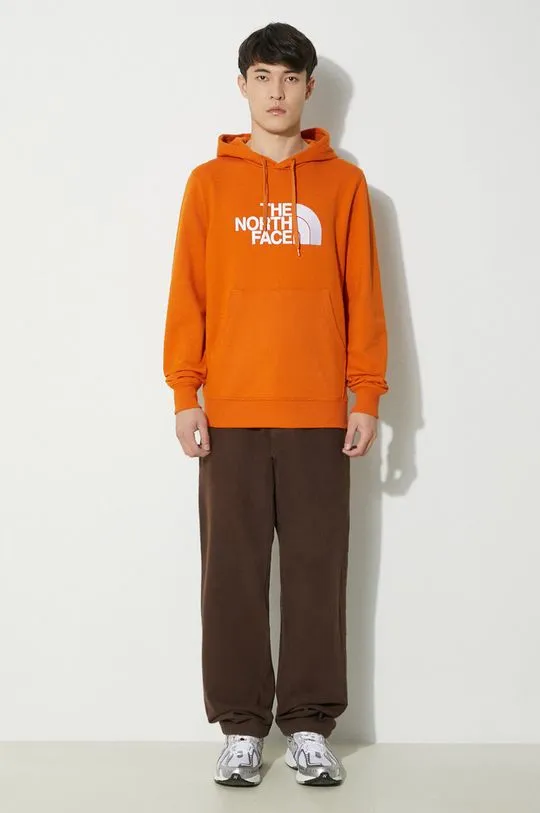 The North Face cotton sweatshirt M Light Drew Peak Pullover Hoodie men's orange color NF00A0TEPCO1