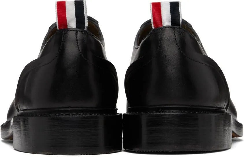 Thom Browne Black Raw Edge Cape Toe Oxfords