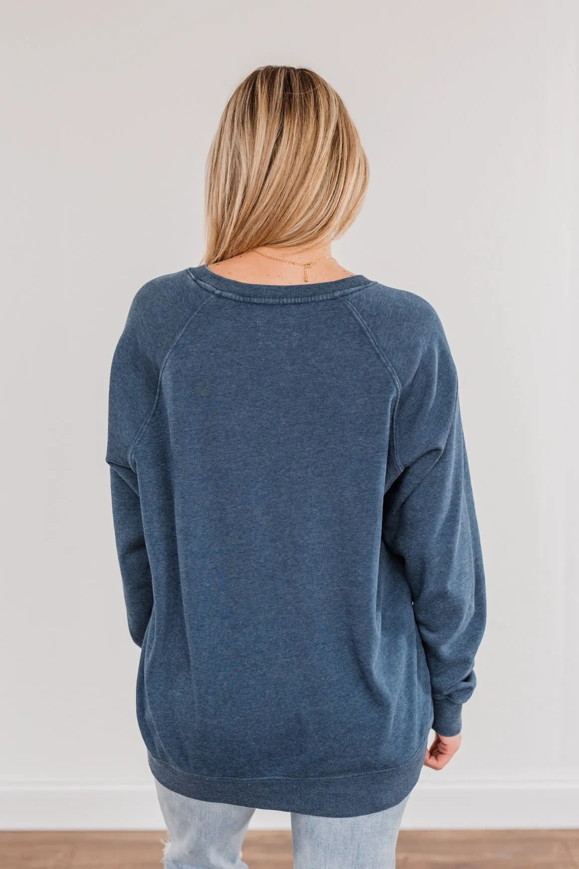 Thread & Supply Midwest Crew Neck Pullover- Blue