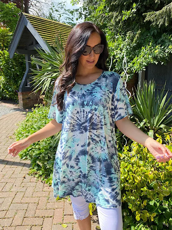 Tie Dye Print T-Shirt Dress Riley